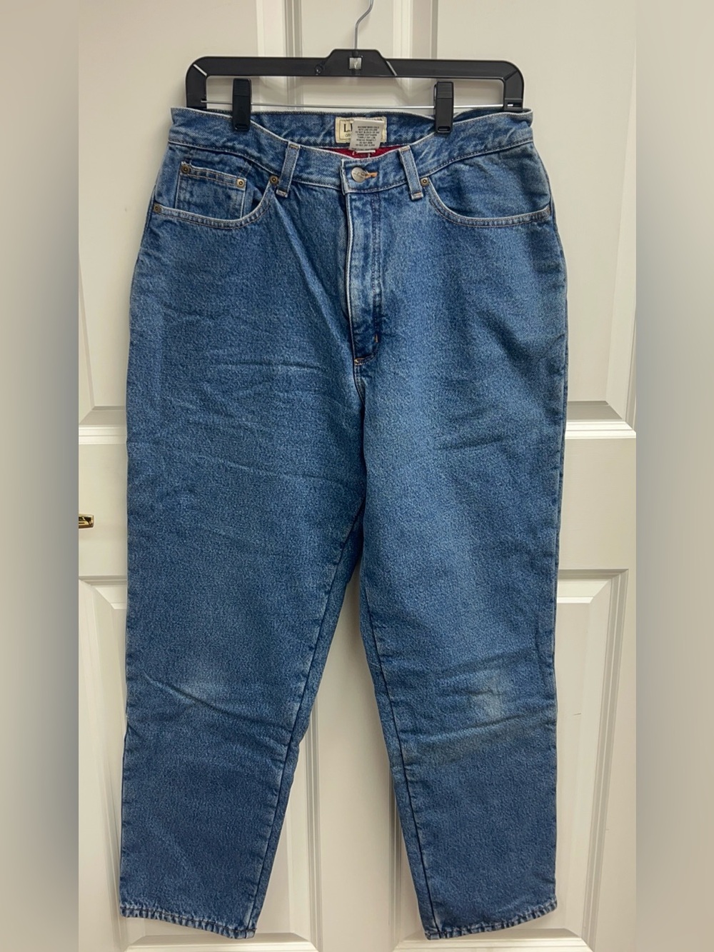 L.L. Bean flannel-lined jeans Vintage Size 14